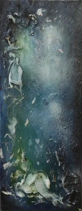 L'artiste peintre Cathy Le Carre est l'auteur de cette peinture "Oceano Nox"