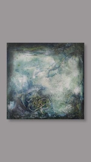 Peinture abstraite Aqua Azur par Cathy Le Carre