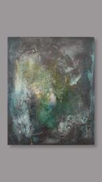Peinture abstraite Ecume Verte par Cathy Le Carre
