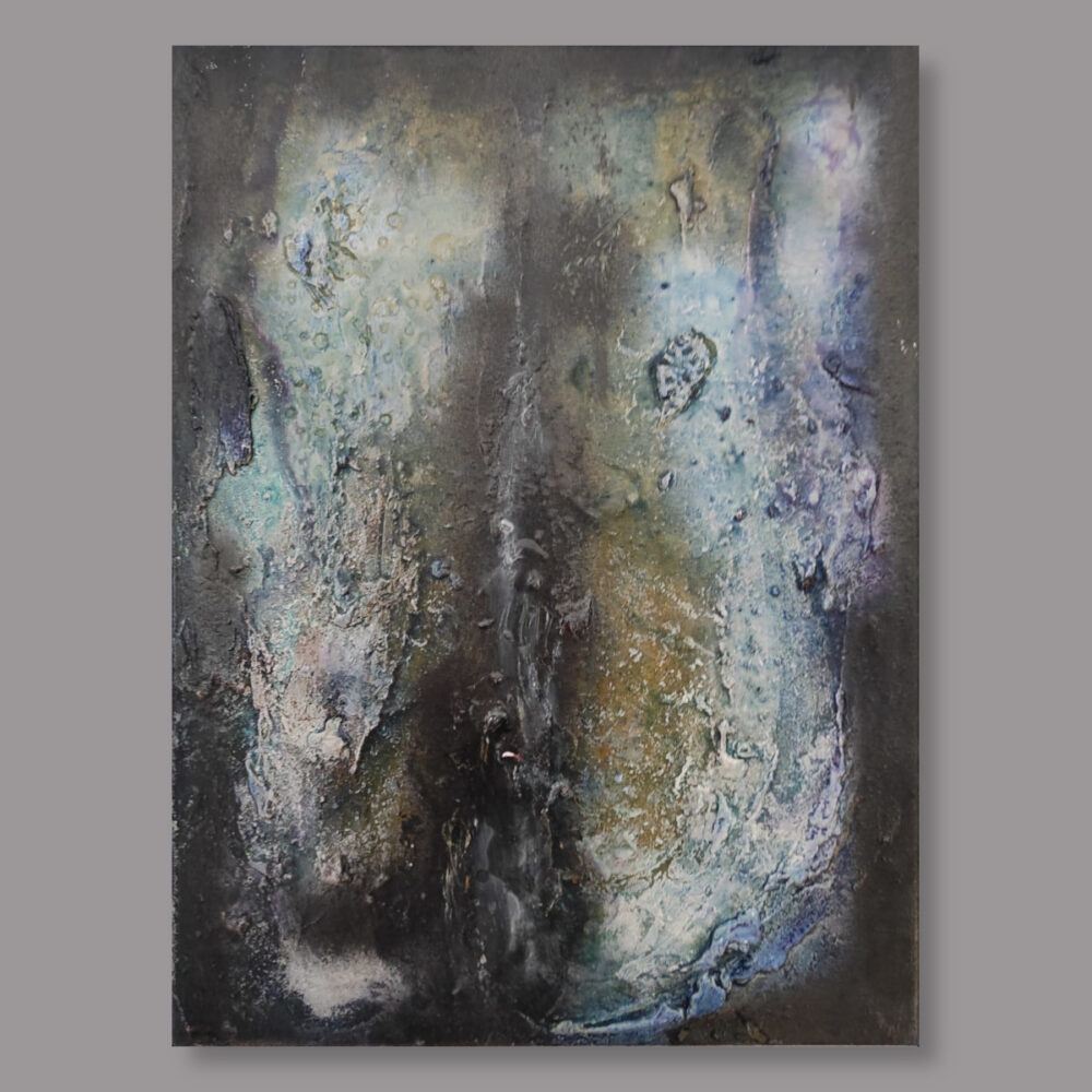 Peinture abstraite moderne Flux Reflux - Cathy Le Carre