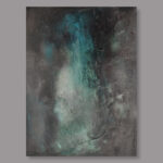 Peinture abstraite moderne Vert de Gris 180 - Cathy Le Carre